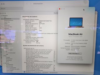 MacBook Air 2020 120 Ciclos de batería