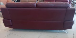 2 Divani di design in pelle, vintage, color granato anni '70