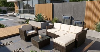 Conjunto Ratan Sintetico Terraza/Jardin