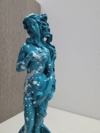 Statuetta Venere Pop Art Turchese