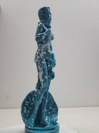 Statuetta Venere Pop Art Turchese