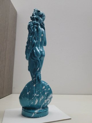 Statuetta Venere Pop Art Turchese
