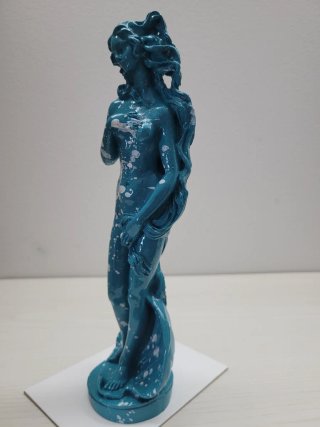 Statuetta Venere Pop Art Turchese