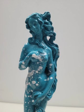 Statuetta Venere Pop Art Turchese