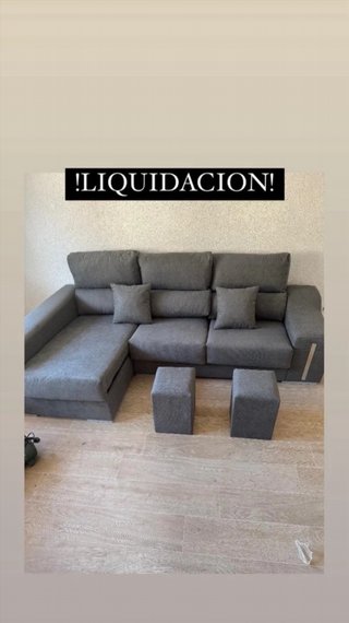 Divano chaise longue con baule disponibile in beige, grigio scuro e grigio chiaro