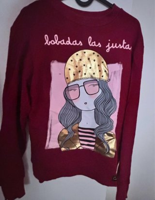 Sudadera Anabel Lee con dibujo chica