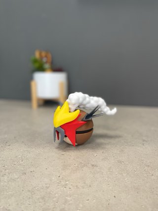 Figura Pokebola 3D ENTEI EN POKEBOLL 3D