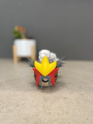 Figura Pokebola 3D ENTEI EN POKEBOLL 3D