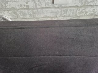Sofá cama de terciopelo negro
