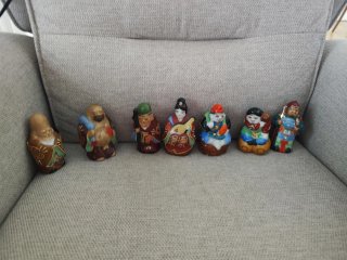 Figuras porcelana chinos 7 unidades