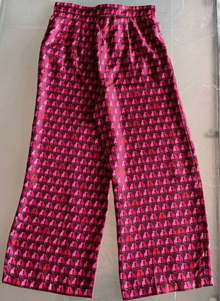 Max Mara pantaloni in seta fantasia due gatti