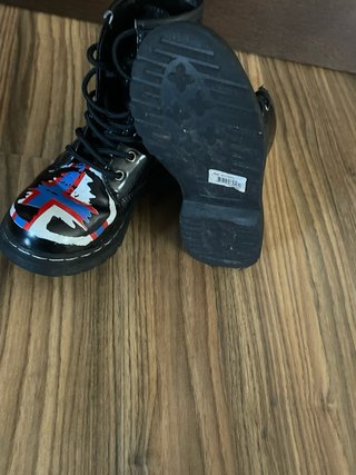 Botas Militares Negras Graffiti Union Jack