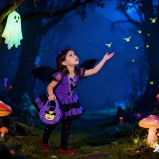 Disfraz Halloween niña alas murciélago