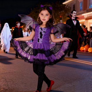 Disfraz Halloween niña alas murciélago