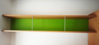 Estantería madera y metal verde