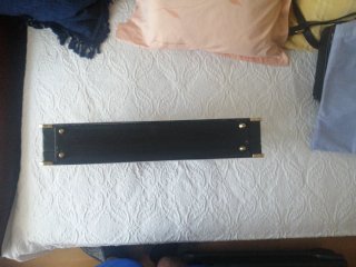 Maletín de piel negro con combinación