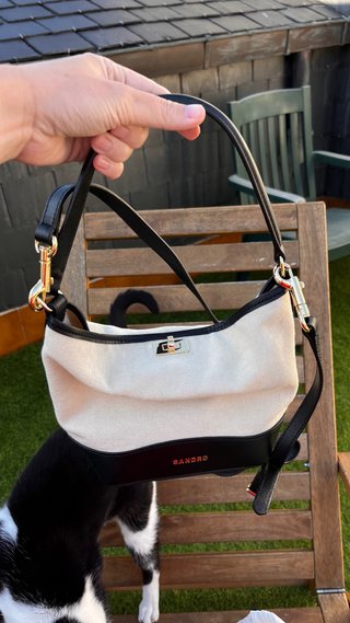 Bolso Sandro blanco y negro