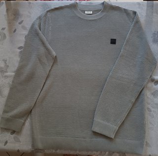 Maglione uomo SOLID a coste grigio