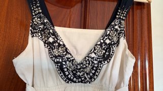 Vestido Verano Talla M Negro y Blanco