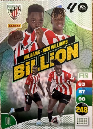 Cromo Iñaki y Nico Williams Billion