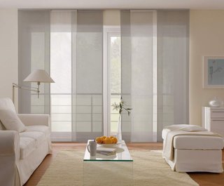 GARDINIA cortina panel opaca lavable blanca