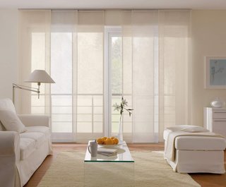 GARDINIA cortina panel opaca lavable blanca