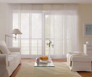 GARDINIA cortina panel opaca lavable blanca