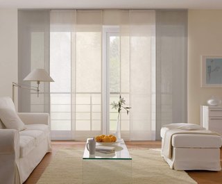 GARDINIA cortina panel opaca lavable blanca