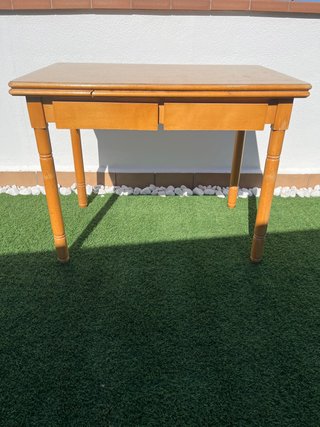 Mesa de cocina madera 2 cajones