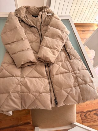 Abrigo plumón mujer beige, marca Antea