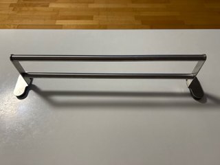 Colgador doble metal plateado