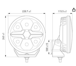 Faro LED Hella Valuefit 9” Blade