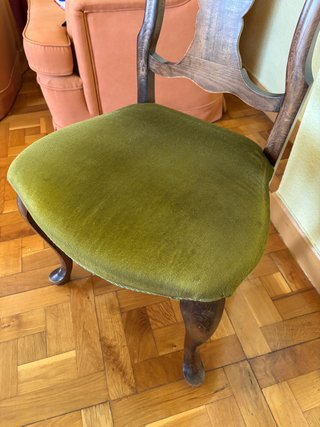 Juego 6 Sillas Clásicas Terciopelo Verde