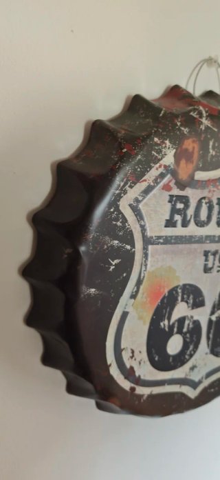 Chapa Decorativa Route 66 Metal