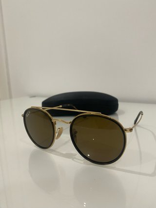 Gafas de sol Ray-Ban polarizadas doradas original