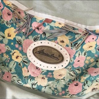 Borsa vintage Alessandrini floreale e jeans