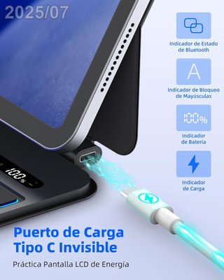 BETTDOW Funda Teclado iPad Air 13"/Pro 12,9" ESP Ñ
