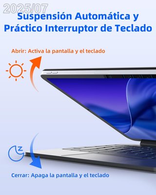 BETTDOW Funda Teclado iPad Air 13"/Pro 12,9" ESP Ñ