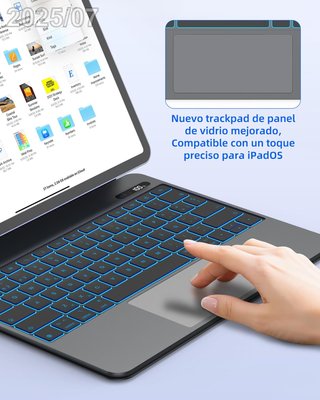 BETTDOW Funda Teclado iPad Air 13"/Pro 12,9" ESP Ñ
