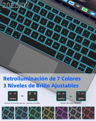 BETTDOW Funda Teclado iPad Air 13"/Pro 12,9" ESP Ñ