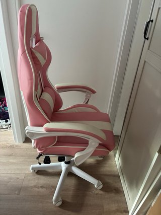 Sedia da Gaming Ferghana Rosa e Bianca