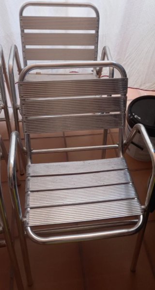 4 Sillas Exterior Aluminio