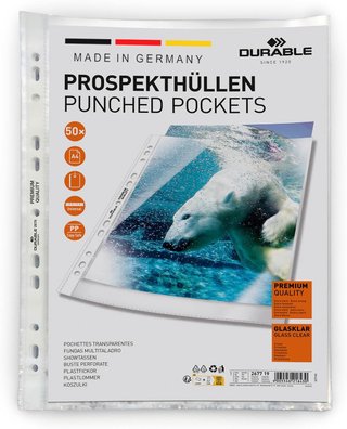 Fodere trasparenti A4 in polipropilene Durable