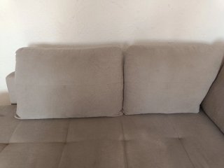 Sofá rinconera gris claro