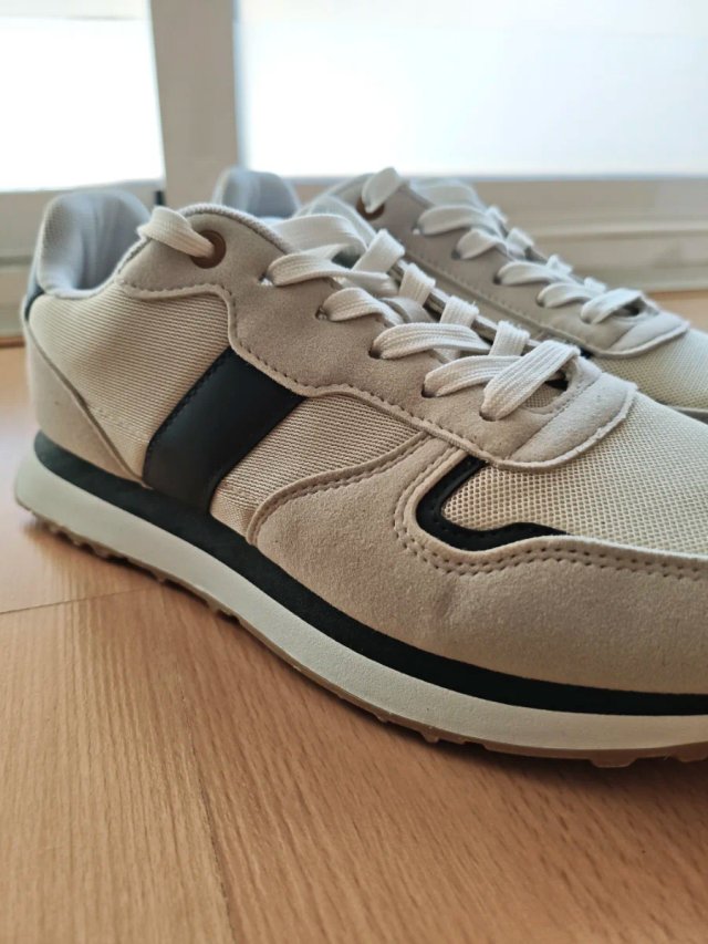 Zapatillas INSIDE beige/blancas talla 44