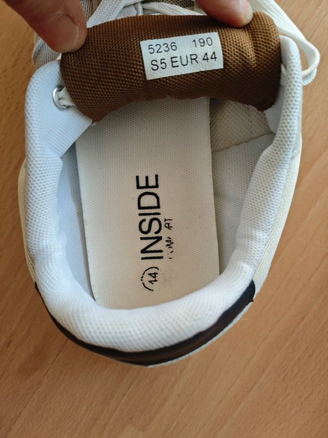 Zapatillas INSIDE beige/blancas talla 44