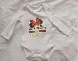 Body Bebé Manga Larga Blanco Minnie Gucci