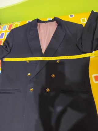 Chaqueta cruzada azul marino