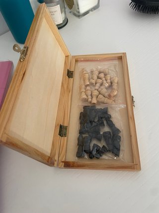Ajedrez portátil de madera