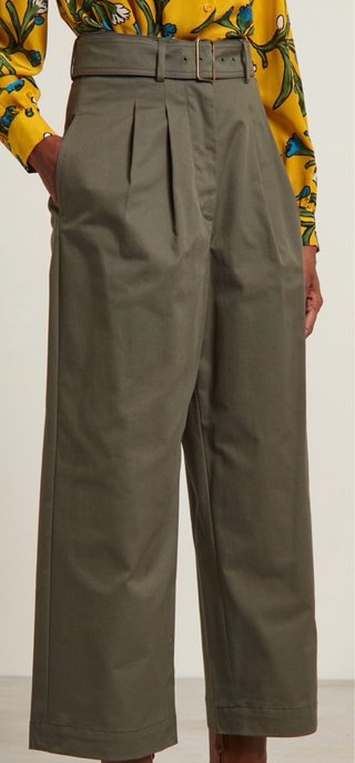 Pantaloni Max Mara Weekend Verde Oliva